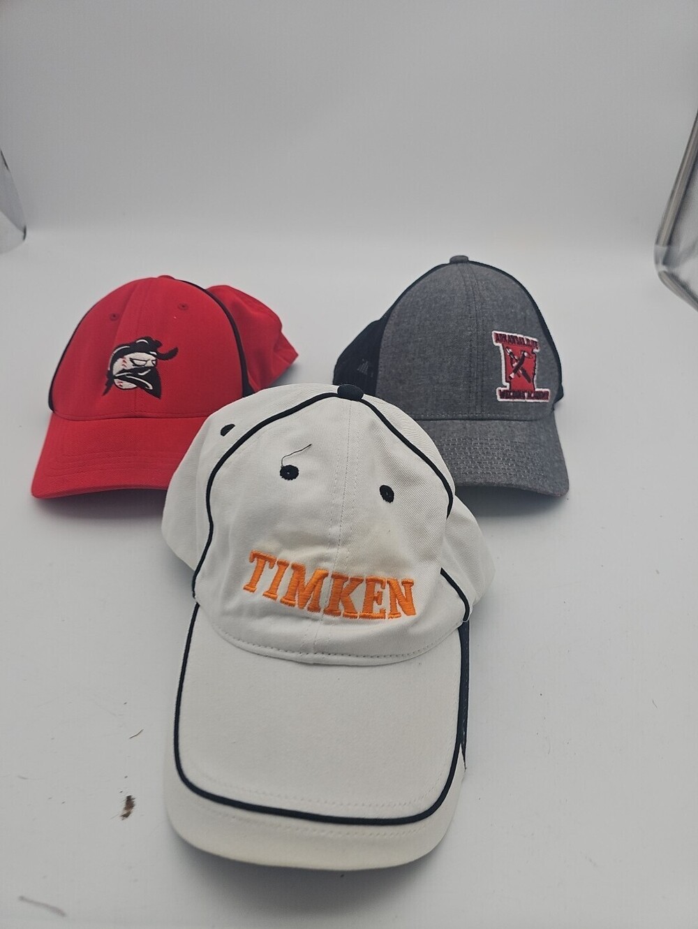 Lot 3 Misc Baseball Caps Hats Timken Corporate Arkansas Welding Adult Snapback